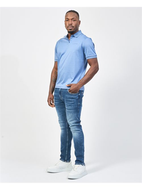 Richmond X cotton polo with embroidered logo RICHMOND X | UMP25333POBLUE